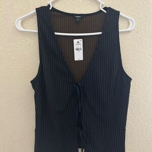 Express Navy Pinstripe Women's Tank Top